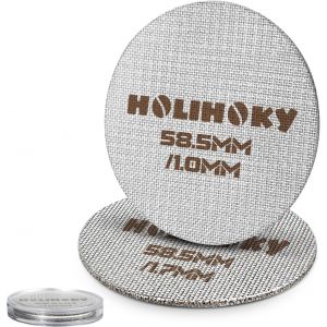 KAL-Lot De 2 Filtres À Expresso Puck Screen 58 Mm, 1,0 Mm/1,7 Mm D'Épaisseur, Avec Boîte De Rangement En Acrylique, Réutilisables, Pour Porte-Filtre De 58 Mm, En Acier Inoxydable 316 150 ¿m - Neuf