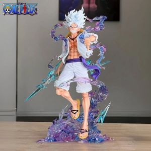 Figurine Luffy Gear 5 Nika One Piece Gk Statue Dieu Du Soleil 23 Cm Pvc - Neuf