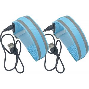 Acdsgd-Lot De 2 Bracelets Led Rechargeables &iquest; Bracelet Lumineux Pour Course Et Cyclisme, Bracelet Lumineux Usb R&eacute;fl&eacute;chissant, Bande Lumineuse Led, Bande R&eacute;fl&eacute;chissante Pour La Course De Nuit, Les - Neuf