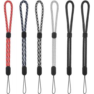 KAL-Lanyard Dragonne Poignet 6 Pièces Clef Bracelet Lanière Dragonne Réglable En Nylon Pour Téléphones Portables Go Pro Porte-Clés Usb Couleur Assortie - Neuf