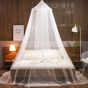 Kal-Moustiquaire De Litmoustiquaire Ciel De Lit, Ciel De Lit Bebe, Facile À Installer, Adapté Pour Lit Bébé, Lit Simple, Lit Double, Blanc - Neuf