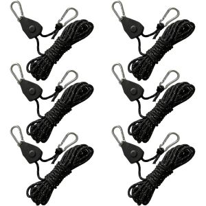 Eryi-Lot De 6 Tendeurs Réfléchissants De 4 M Avec Tendeur De Corde, Réglables De 4 Mm, Avec Crochets, Corde Paracorde, Corde De Tente, Corde De Tente, Corde De Tente, Corde De Tente, Corde De Tente - Neuf