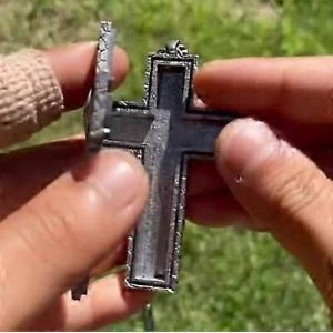 Calmars Collier Jeu,Collier Avec Compartiment Secret,Collier Pendentif Croix - Neuf