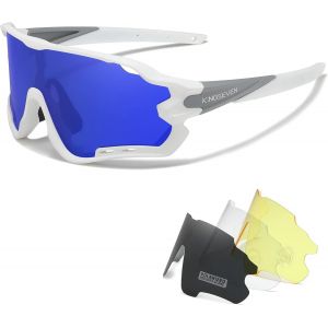 Lunettes De Cyclisme Polarisées Pour Hommes Femmes Vélo Vtt Vélo De Route Lunettes De Soleil Avec 4 Lentilles Interchangeables Ls-911[Z4157] - Neuf