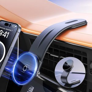 LORANKA-Support Telephone Voiture pour MagSafe Porte T&eacute;l&eacute;phone Voiture Magnetique [Bras en Alliage Pliable] Aimant&eacute; Smartphone Accessoires Voiture pour iPhone 16 15 14 13 Pro Max Plus Galaxy Huawei e - Neuf
