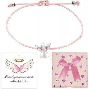 Eryi-Bracelet Ange Gardien En Argent Avec Boîte Cadeau, Cadeau De Communion Pour Fille, Bracelet Porte-Bonheur Ange Fille, Petits Cadeaux Pour Communion, Confirmation, Baptême - Neuf