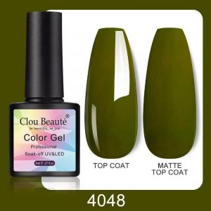 Clou Beaute Vernis &Agrave; Ongles Gel Automne Hiver Couleur Rouge Fonc&eacute; Vernis Semi Permanent Hybride Ongles Gel Uv Led Nail Art Base Couche De Finition.4048. - Neuf