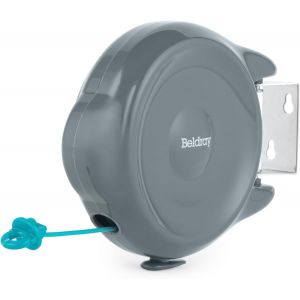 KALANKA-Corde &agrave; Linge Retractable &iquest; Espace de s&eacute;chage de 15 m&egrave;tres, Crochet Anti-Mou, Support Mural pivotant, Corde &agrave; Linge multidirectionnelle, Peu encombrante, tendue et s&eacute;curis&eacute;e, LA035723FEU7 - Neuf