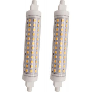 Kalanka-2 Pcs Led R7s 12 Watt Ampoules Halogènes R7s T3 118mm 150w 220v J Type 4.65 Pouces Double Ended Light Ampoule Paysage Lumières Travail Sécurité Mur Extérieur Flood Light Ampoules, 5000k - Neuf