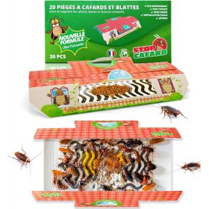 20 Pièges à Cafards et Blattes. Produit Anti Cafard Puissant Professionnel. Piege Cafard et Insecte Non Toxique - Neuf