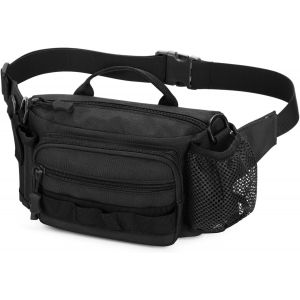 YTFHG-Huntvp Sac Banane Tactique, Sacoche Banane Homme Sac de Ceinture Militaire Femme, Molle Sac de Multifonction Sac pour Voyage Randonnée Camping Trekking Cyclisme Chasse Sport - Neuf