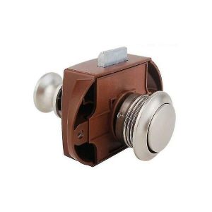 Serrure de porte de salle de bain de camping-car de haute qualité ¿ ABS et zinc durables, installation facile, finition marron élégante, confidentialité et sécurité pour camping-cars - Neuf