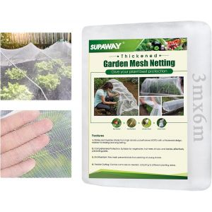 KALANKA-SUPAWAY Filet de Jardin &eacute;paisse 3 x 6 m Filet Anti Insecte Potager Maille Fine Anti-Insecte en Maille, Filet de Protection Contre Les Insectes et Oiseaux pour Jardin, Plantes, L&eacute;gumes, Fruits - Neuf