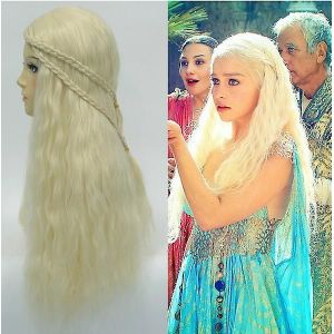 Jusch Perruques Une Chanson De Glace Et De Feu Jeu De Droits Cosplay Perruque Daenerys Targaryen Dragon M&egrave;re Perruque,Wz-508r - Neuf