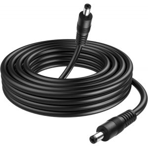 32.8ft DC 5521 Cordon d'alimentation, 18awg DC 5.5mm X 2.1mm mâle à mâle câble Adaptateur d'alimentation pour LED, CCTV, Voiture, Moniteur, etc - 10m(10 mètres) - Neuf