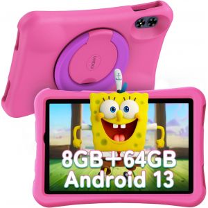ChenQuanSarl-Tablette Pour Enfant 10,1"" Android 13, G2 Tablette Enfant À Partir De 3 Ans 8 Go (4+4) Ram + 64 Go De Rom/1 To, Protection Des Yeux 1280 X 800 Hd, Wifi6, 6000 Mah 8 Mp + 8 Mp Avec Étui - Neuf