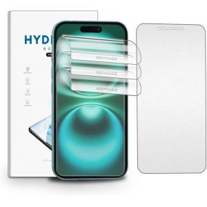 Mat Film Hydrogel Pour Iphone 16, 3 Pi&egrave;ces Tpu Film De Protection D'&Eacute;cran Antireflets Mat, Anti-Empreinte Digitale, Anti-&Eacute;blouissement (Non-Verre) - Neuf