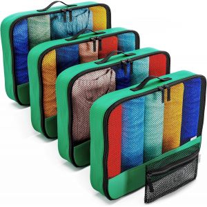 Organisateur De Voyage (Vert Large) Organisateurs De Sac Pour Rangement Val . Bagage Cube Val . Pochette Rangement Voyage Un Sac Pour Val . Packing Cubes - Neuf