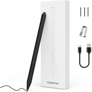 Stylet pour Surface, Stylo Surface Chargement Rapide pour Microsoft Surface Pro 7/8/9/X/6/5/4/3, Stylet Num&eacute;rique &agrave; Double Extr&eacute;mit&eacute; pour Surface Pro/Book/Laptop/Go/Studio, 4096 Pression, Noir - Neuf