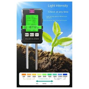 Testeur de PH de sol 6 en 1 Testeur de sol Humidimètre de pH Mesure de l'intensité de la lumière du soleil - Neuf