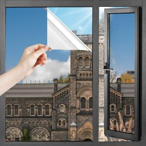 KALANKA-Film Miroir pour fenêtre Film occultant Fenêtre Anti Regard Anti Chaleur Anti UV sans Tain Protection de la Vie privée pour Meubles Maison Bureau 30x200cm - Neuf