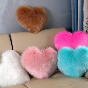 Cauc-Coussin D&eacute;coratif En Forme De Coeur En Polaire Double Face Super Douce Pour Salon, Canap&eacute;, Chambre D'enfant, Lit - 40 X 50 Cm - Bleu Clair - Neuf