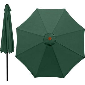Housse De Rechange Pour Parasol-300 Cm-8 Baleines-Imperméable-Protection Uv-Pour Parasol,Marché Extérieur,Table,Baldaquin-Tissu De Rechange-Pas De Porte-Parapluie-Vert - Neuf
