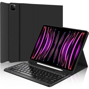 Winchking Clavier Pour Ipad Pro 12.9, Coque Avec Clavier Pour Ipad Pro 12.9, Étui Clavier Qwerty Bluetooth Magnétique Pour Ipad Pro 12.9 Pouces 6/5/4/3 Génération, Noir[Z753] - Neuf