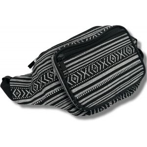 FEW-Petit sac banane pour homme et femme Sac banane latéral de sport imperméable pour téléphone portable Sac de taille Tissu Voyage Running Mariconnière Croisée Festivals Hippie ethnique Couleurs, Bl - Neuf