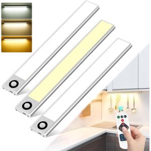 Subzonal-Lampe De Placard,3 Pi&egrave;ce 30cm Lumiere Detecteur De Mouvement Interieur,Dimmable Reglette Led Cuisine,3000mah Type-C Lumiere Led Sans Fil Pour Armoire,Escalier,Cuisine,Couloir - Neuf