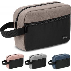 TIANYI-Elviros Travel Trousse de Toilette pour Homme - Trousse de Toilette &agrave; Suspendre - Petite Trousse Essentielle de Voyage pour Accessoires de Toilette, Noir&Kaki - Neuf