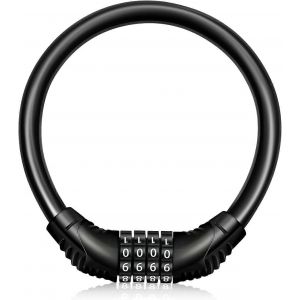 V&eacute;lo Le C&acirc;ble De Verrouillage De Haute S&eacute;curit&eacute; &Agrave; 4 Chiffres Cadenas &Agrave; Combinaison Pour Les V&eacute;los, Motos Et Cycles - Durable Et Facile &Agrave; Utiliser - Neuf