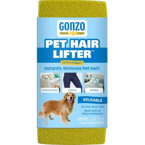 Kalanka-&Eacute;ponge Pour Poils D'animaux Gonzo - Retire Les Poils De Chiens Et Chats Des Meubles, Tapis, Literie, V&ecirc;tements - 1 &Eacute;ponge - Neuf