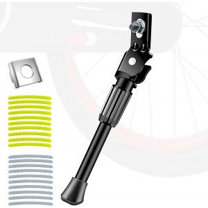Bequille Velo Enfant-12 20 Pouces Vélo Béquille Enfant Avec 20 Pièces Autocollant Reflechissant Et Entretoise De Montage,Antidérapant Bequille Vtt Enfant Pour Enfant Montagne Vélo Pliable.[B761] - Neuf