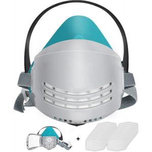 ChenQuanSarl-Masque De Protection Avec 20 Filtres, Respirateur Avec Filtres Remplaçables Pour Peinture, Résine Époxy, Soudure, Travail Du Bois Et Autres Travaux De Protection - Neuf