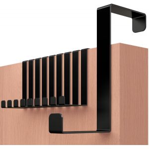 Porte-manteau pour porte,set de 10-crochet porte noir,4,1-4,6 cm x 8 cm-attache universelle,support r&eacute;sistant - Neuf