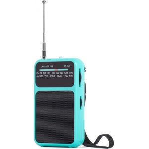 Radio Portable Petite Radio Num&eacute;rique Portable Petite Radio De Poche Radio Portable,S&eacute;lecteur De Bande Et Bouton De Volume/Allumage Adapt&eacute; Aux Personnes &Acirc;g&eacute;es (Bleu) - Neuf