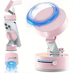 Support De T&eacute;l&eacute;phone De Voiture &Agrave; Ventouse Magn&eacute;tique En Alliage D'aluminium Rotatif &Agrave; 360 Degr&eacute;s,Nouveau Mod&egrave;le 2025,Nouveau Design Portable.Pink. - Neuf