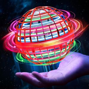 Letnerny-Boule Volante Lumineuse, Magique Mini Drone Enfant 360 &deg; Rotation Manuelle Avec Lumi&egrave;re Led Flying Boomerang Ball Pour Gar&ccedil;on Et Fille, Cadeau Noel Pour Enfants,Jeux Int&eacute;rieurs Et Ext&eacute;rieurs - Neuf
