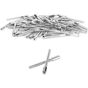 Kal-Tiges De Remontage De Montre 100 Pièces, Remplacement De Tiges De Remontage, Tiges De Remontage De Montre-Bracelet En Acier De 0.9mm Pour Accessoire De Réparateur - Neuf