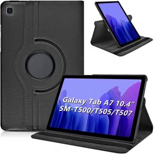 Coque Pour Samsung Galaxy Tab A7 10,4 Pouces 2022/2020 Smt500 T503 T505 T507, Ultra Mince 360 Rotatif Support Housse De Protection Cuir Étui Tablette A7 10,4"" Book Cover Case, Noir - Neuf