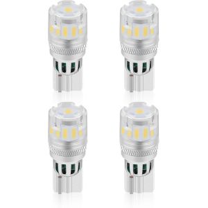 SJZG-W5W T10 Led Ampoule 6000K Lumi&egrave;re Blanc Froid,Pas De Polarit&eacute; Con&ccedil;u,194 168 2825 Led Ampoules De Remplacement,Lampe De Lecture De Voiture,Lampe De Plaque D'Immatriculation,12V (4 Pcs) - Neuf