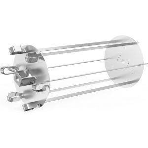 Ulteronixshop-Onlyfire Le Syst&egrave;me de Brochettes Rotatifs R&eacute;sistant s'adapte &agrave; Tout Gril de R&ocirc;tisserie Tournebroche pour Barbecue, Acier Inoxydable, avec 6 Brochettes 41cm Longues, &Oslash;16cm - Neuf