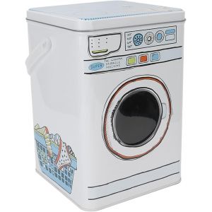 MEVRONISSHOP-R&eacute;cipient &agrave; d&eacute;tergent - r&eacute;cipient &agrave; lessive avec lumi&egrave;re sup&eacute;rieure transparente, bidon en m&eacute;tal pour laver les tablettes et la nourriture pour animaux - Neuf