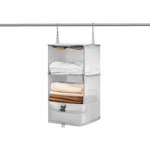 Organiseur de bagages suspendu, cube de rangement pliable pour voyage et camping - Neuf