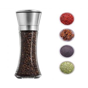 Ensemble De Moulins &Agrave; Sel Et &Agrave; Poivre &Agrave; Grosseur R&eacute;glable En Acier Inoxydable - Neuf