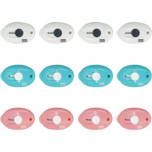 Oayew-12 Pi&egrave;ces Mini Couteau Utilitaire, Mini Ouvre-Lettre, Mini Cutter, Utilis&eacute; Pour Les Cadeaux De D&eacute;coration De Porte-Cl&eacute;s, Adapt&eacute; Pour Le Carton, Le Papier, La Bo&icirc;te(3 Couleurs) - Neuf