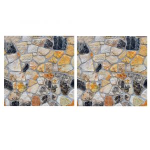 Papier peint autocollant imitation brique et pierre 3D (2 rouleaux de 10 m) - Application et retrait faciles, mat&eacute;riau PVC, 1000 cm x 45 cm - Neuf