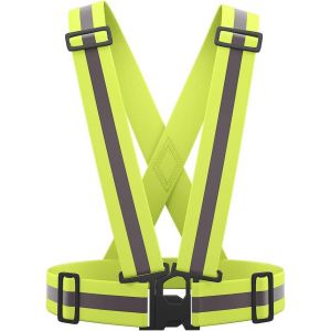 Acdsgd-Gilet De S&eacute;curit&eacute; R&eacute;fl&eacute;chissant Haute Visibilit&eacute; R&eacute;glable Gilet De S&eacute;curit&eacute; Pour La Course, Le V&eacute;lo, La Moto - Neuf