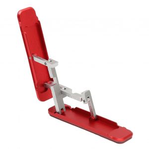 Support De Telephone Portable Multi-Angle Pliable En Forme De W, Support De Telephone Autocollant Pour Smartphones De 4 A 8 Pouces, Rouge - Neuf